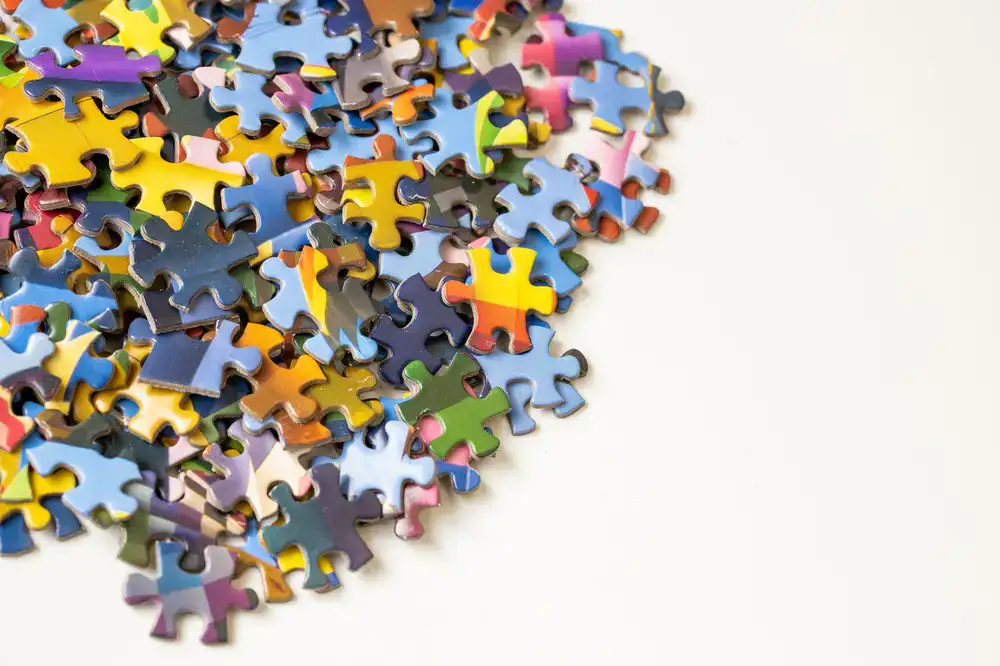 A colourful, large-piece puzzle designed for beginners